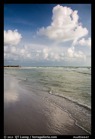 Clouds and reflections, Fort De Soto beach. Florida, USA (color)