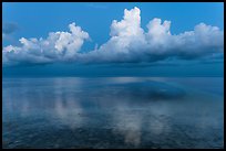 Clouds and Atlantic Ocean at dusk, Little Duck Key. The Keys, Florida, USA ( color)