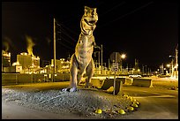 Dinosaur at night, Turkey Point Nuclear power plant. Florida, USA ( color)
