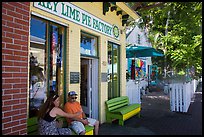 Key Line Pie Factory with customers. Key West, Florida, USA ( color)