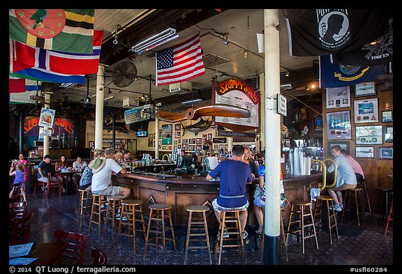 Inside Sloppy Joes. Key West, Florida, USA (color)