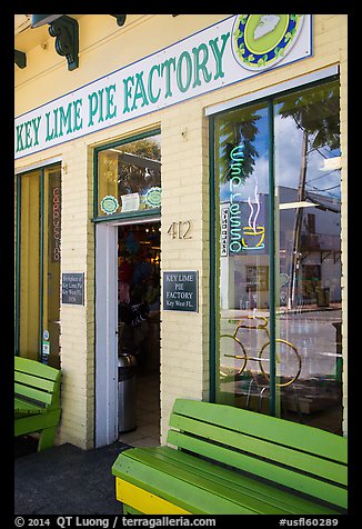 Key Line Pie Factory facade. Key West, Florida, USA (color)
