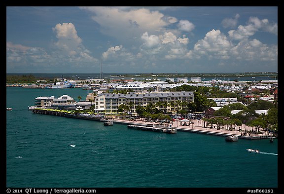 Mallory Square from above. Key West, Florida, USA (color)
