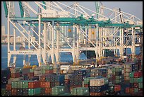 Shipping containers and cranes, Port of Miami. Florida, USA ( color)