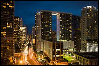 Miami downtown skyline at night from Area 31, Miami. Florida, USA ( color)