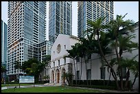First Miami Presbyterian Church and Viceroy towers, Miami. Florida, USA ( color)
