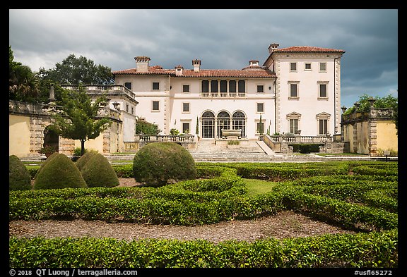 Vizcaya Museum and Gardens, Coconut Grove, Miami. Florida, USA (color)