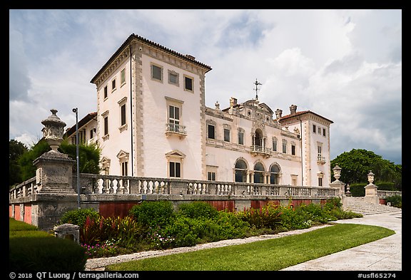 Mansion, Vizcaya Museum, Coconut Grove, Miami. Florida, USA (color)