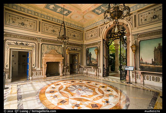 Lobby, Vizcaya Museum, Coconut Grove, Miami. Florida, USA (color)