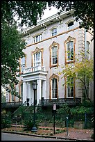 Mansion, historical district. Savannah, Georgia, USA (color)