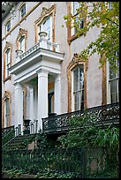 Mansion facade, historical district. Savannah, Georgia, USA