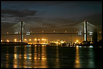 Savannah Bridge at dusk. Savannah, Georgia, USA ( color)