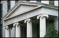 Courthouse entrance with inscription Judicial. Atlanta, Georgia, USA (color)
