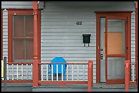 Porch of Sweet Auburn house, Martin Luther King National Historical Site. Atlanta, Georgia, USA ( color)