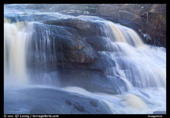 Waterfall at sunrise in High Falls State Park. Georgia, USA