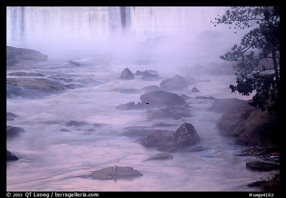 Waterfall at sunrise in High Falls State Park. Georgia, USA