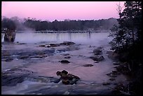 Waterfall at sunrise in High Falls State Park. Georgia, USA (color)