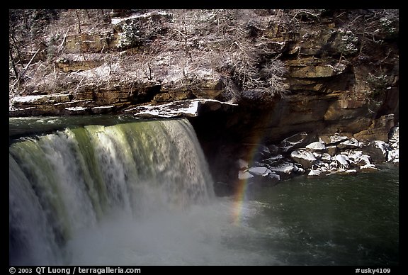 Cumberland falls in winter. Kentucky, USA (color)