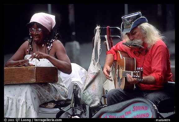 Street musicians, French Quarter. New Orleans, Louisiana, USA (color)