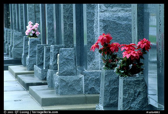 Flowers and tombs in Saint Louis cemetery. New Orleans, Louisiana, USA