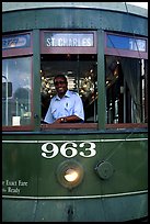 Saint-Charles tramway, Garden District. New Orleans, Louisiana, USA (color)