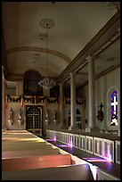 Interior of the church Saint-Martin-de-Tours, Saint Martinville. Louisiana, USA (color)