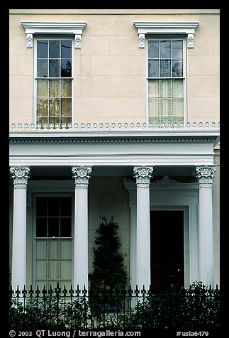 Facade in Southern style, Garden Distric. New Orleans, Louisiana, USA