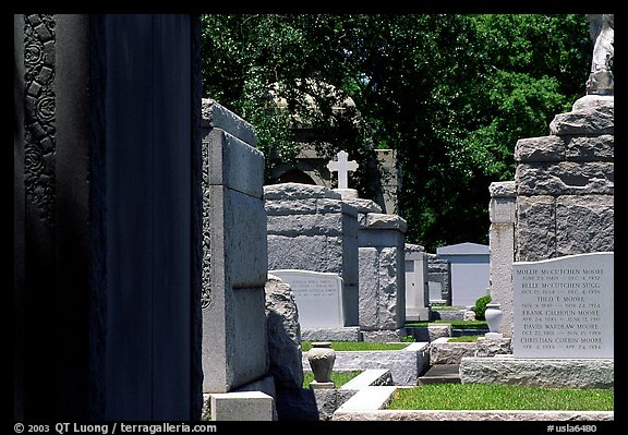 Tombs in Saint Louis cemetery. New Orleans, Louisiana, USA (color)