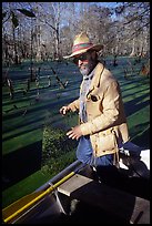 Bayou guide of French descent, Lake Martin. Louisiana, USA