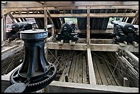 Inside the union gunboat Cairo, Vicksburg National Military Park. Vicksburg, Mississippi, USA