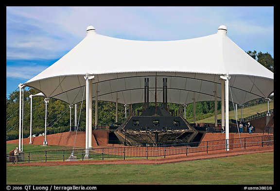 USS Cairo, a ironclad union gunboat sunk by a mine, Vicksburg National Military Park. Vicksburg, Mississippi, USA (color)