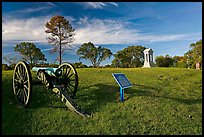 Cannon, union position marker, and monument, Vicksburg National Military Park. Vicksburg, Mississippi, USA ( color)