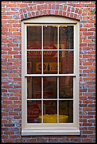 Coca Cola memorabilia seen from window. Vicksburg, Mississippi, USA (color)