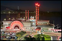 Ameristar casino by night. Vicksburg, Mississippi, USA (color)