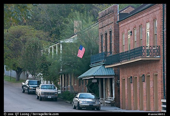 Natchez under-the-hill street. Natchez, Mississippi, USA (color)