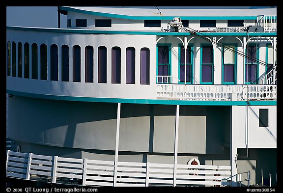 Side detail of riverboat. Natchez, Mississippi, USA (color)