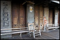 Saloon Porch, Natchez under-the-hill. Natchez, Mississippi, USA