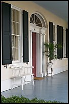 Porch of Griffith-McComas house. Natchez, Mississippi, USA