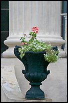Vasque and column, Magnolia Hall. Natchez, Mississippi, USA (color)