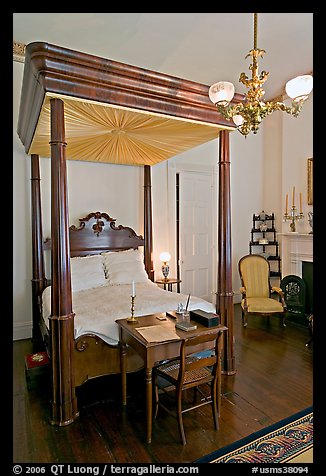 Bed in Rosalie house where General Grant slept. Natchez, Mississippi, USA