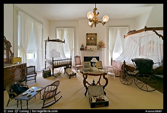 Children's room inside Rosalie. Natchez, Mississippi, USA (color)