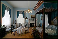 Bedroom inside Rosalie. Natchez, Mississippi, USA