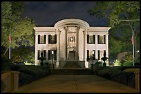 Mississippi Governor's mansion at night. Jackson, Mississippi, USA (color)