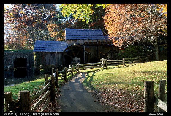 Mabry Mill, Blue Ridge Parkway. Virginia, USA (color)