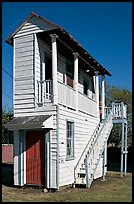 Shallow house paroding the Charleston style. Charleston, South Carolina, USA