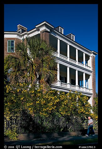 Historic antebellum mansion. Charleston, South Carolina, USA (color)