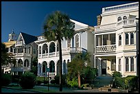 Row of Antebellum houses. Charleston, South Carolina, USA (color)