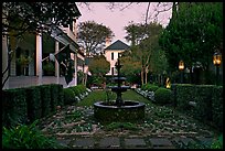 House garden at dusk. Charleston, South Carolina, USA