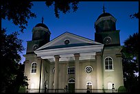 First Presbyterian Church, 1731, at twilight. Charleston, South Carolina, USA (color)