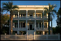 House in Beaufort style with raised basement. Beaufort, South Carolina, USA